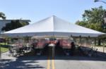 30'Wx60'Lx14'6"H white frame tent canopy (sectional)